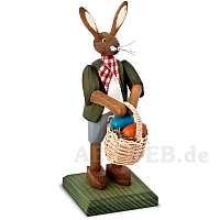 Easter Bunny with basket and eggs