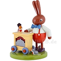 Easter bunny with barrel organ large