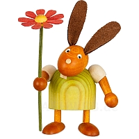 Easter Bunny with Flower, green small