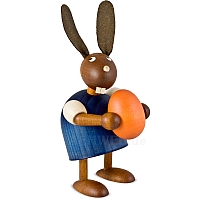 Easter Bunny with egg, blue small