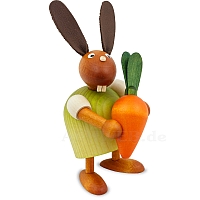 Easter Bunny with carrot, green small