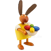 Easter Bunny with easter eggs, yellow small