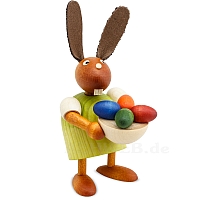 Easter Bunny with easter eggs, green small