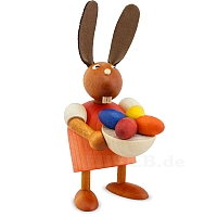 Easter Bunny with easter eggs, red small