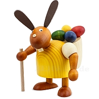Easter Bunny with backpack, yellow largely