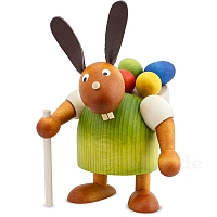 Easter Bunny with backpack, green largely