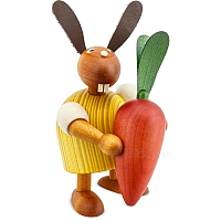 Easter Bunny with carrot, yellow largely