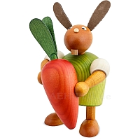 Easter Bunny with carrot, green largely