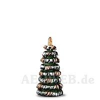 Tree green white gold small