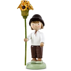 Boy with flower scepter