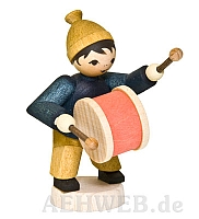 Boy with drum stained