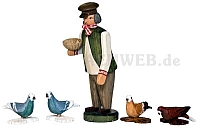 Farmer with pigeons