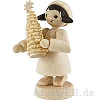 Gift girl with tree natural wood