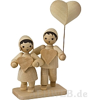 Children with gingerbread natural wood