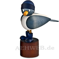 Mew Gull with blue souwester hat - light blue