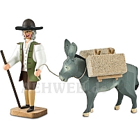 Worker with donkey