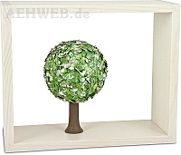 Treasure box white with apple tree in the spring