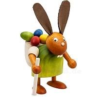 Easter Bunny with backpack, green