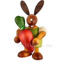 Big bunny with carrot, green