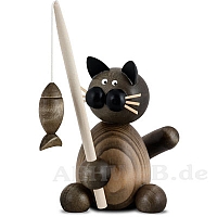 Cat Karli with Fishing Rod