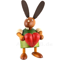 Easter Bunny with heart green small