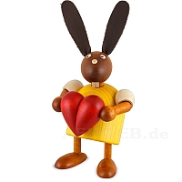 Easter Bunny with heart yellow small
