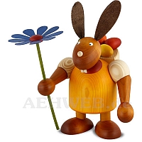 Maxi Hase mit Kiepe und Blume, gelb