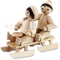 Bobsleigh team, natural wood