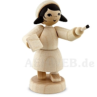 Girl with matches, natural wood