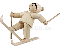 Ski Beginner Boy fallen natural wood