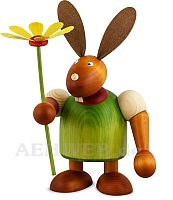 Big bunny with flower green