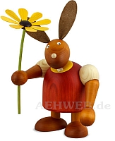 Big bunny with flower red