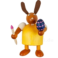 Easter Bunny with egg and brush yellow