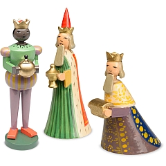 Krippenszene klein 3 Figuren die Heiligen Drei Könige