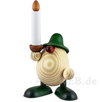 Egg head Alfred with candle green
